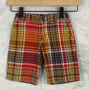 Polo Ralph Lauren Kids Boys Size 5 Plaid Shorts Cotton Casual Summer preppy